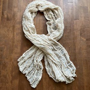 Boho Chic Pompom Scarf